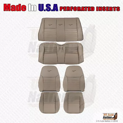 1999 - 2004 Ford Mustang GT Driver Passenger Replacement Leather Seat Cover Tan • $309.99