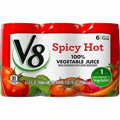 $20.89 • Buy V8 Spicy Hot 100% Vegetable Juice, 5.5Êoz. Can (Pack Of 6)