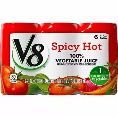 V8 Spicy Hot 100% Vegetable Juice 5.5Êoz. Can (Pack Of 6) • $23.58