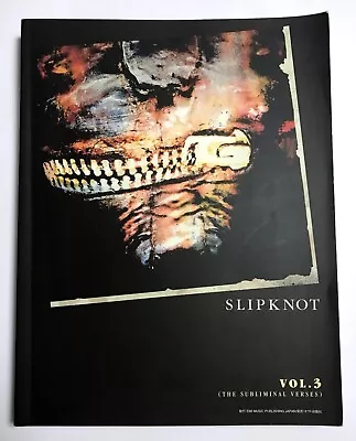 Slipknot Vol.3 Band Score Japan Guitar Tab • $35