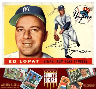 1955 Topps Ed Lopat 109 New York Yankees • $2.04