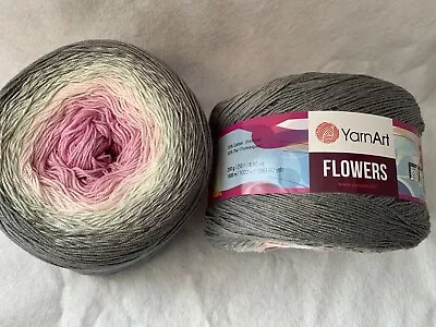£10.50 • Buy YarnArt Flowers 250g Cotton Cake Knitting/Crochet 4 Ply Superfine Yarn Shade 293