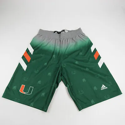 Miami Hurricanes Adidas Practice Shorts Men's Green/Gray New • $48.74