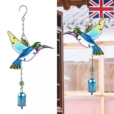 Wind Chimes Hummingbird Hanging Garden Decor Outdoor Home Window Metal Ornament • £6.52