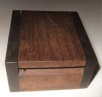 Modernist Wood Trinket Box Estate Find • $19.99