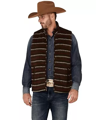 Cripple Creek Men's Navajo Print Zip-Front Blanket Vest - CR40649-29 • $83.43