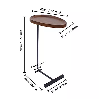 Small Side Table Narrow C Shaped End Table For Sofa Couch And Bed Bedroom  • $49.40