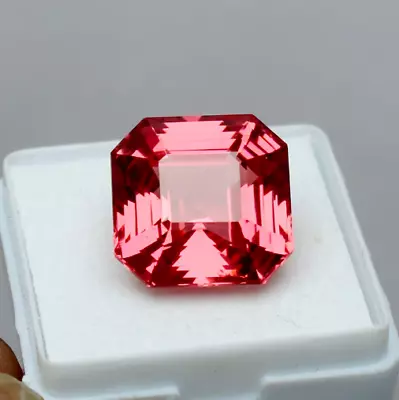 Natural 10.2Ct Ceylon Padparadscha Sapphire Loose Asscher Cut Gemstone Certified • $22.19