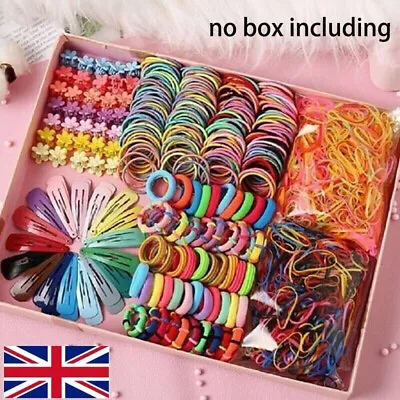 870PC Candy Color Girl Hair Clips Rope Ponytail Holder Kids Hair Accessories DIY • £3.59