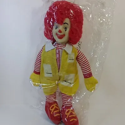 New Vintage 1980’s 10  McDonald’s Plush Ronald McDonald Doll Yarn Hair Hard Head • $27.99