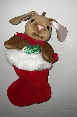 Vintage 1985 The Velveteen Rabbit In Christmas Stocking Plush Stuffed Animal • $20.30