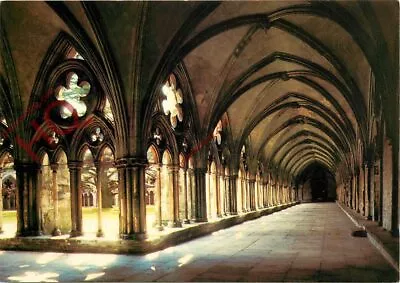 Picture Postcard Salisbury Cathedral The Cloisters Walk [J Arthur Dixon] • £1.79