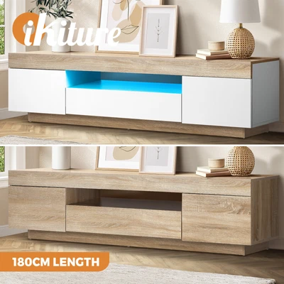$229.90 • Buy Oikiture TV Cabinet Entertainment Unit Stand RGB LED Storage Drawer Furniture