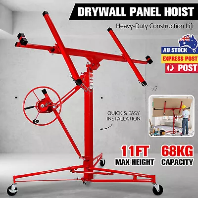 11FT 68KG Drywall Panel Lifter Plasterboard Sheet Lift Gyprock Hoist Lockable • $249.90