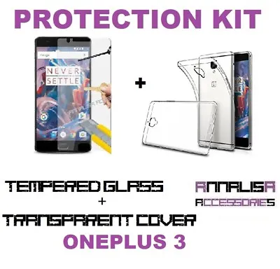 Case Cover+Film Tempered Glass Oneplus 3/3T Case+Tempered Glass • $9.69