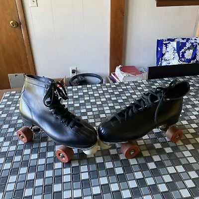 Vintage Chicago Hyde Roller Skates Mens Size 9 Black Leather • $55