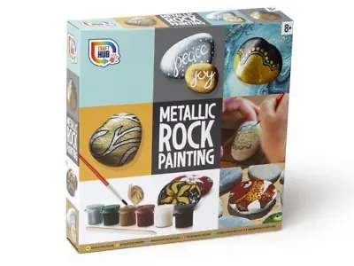Rock Painting Set Paint Your Own Metallic Garden Rocks Creative Artist Art Creat • £5.94