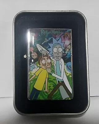 Oil Lighter    Rick And Morty Flip Top Windproof Fluid Refillable (Not Zippo) • $14.99