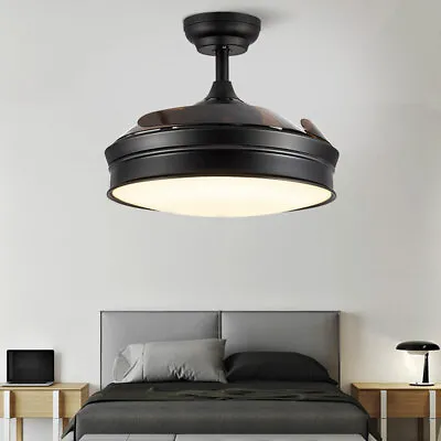 42  Invisible Ceiling Fan Light Modern Acrylic LED Chandelier Fan Lamp W/ Remote • $69.35