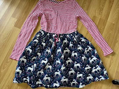 Girls Mini Boden Dress Stripes And Unicorns 11-12 Years **3 For 2** • £8.99