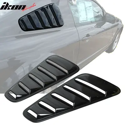 $44.99 • Buy Fits 05-09 Ford Mustang V6 OE Style Side Quarter Window Louver Painted #UA Black