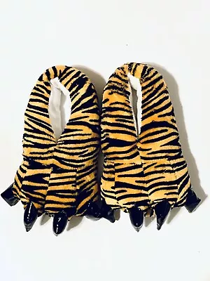 Monster Feet Boy & Girl Tiger Paw Fuzzy Plush Slippers Costume 3+ OSFM  NWOT • $12.99