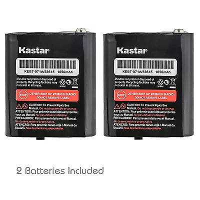 Kastar 2Pcs 3.6V 1650mAh 53615 Ni-MH Battery For Motorola Radio T5710 KEBT-071A  • $9.99