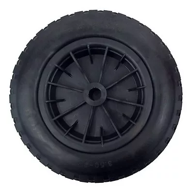 BLACK PUNCTURE PROOF 16  Wheelbarrow Wheel Launching Trolley 35mm BORE   • £22.95