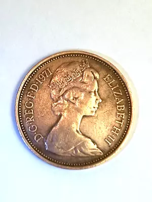 COIN 1971 New Pence 2 D G REG F D Queen Elizabeth II • $369.79