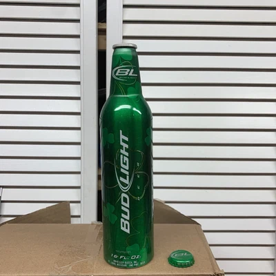 $9.99 • Buy Bud Light St. Patricks Day Aluminum Beer Bottle  W/cap