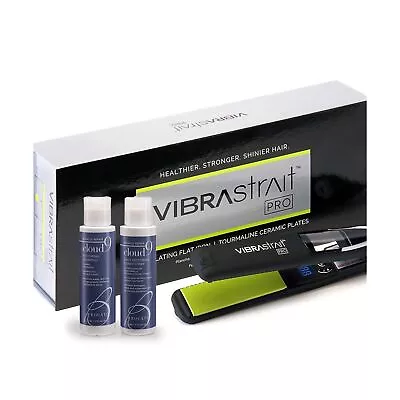 Value Bundle: Vibrastrait Pro Vibrating Flat Iron 1-inch With Travel Case & ... • $173.77