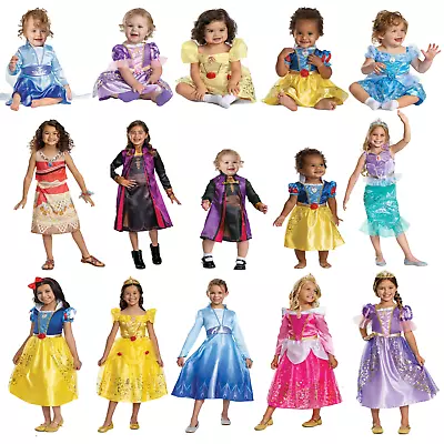 Child Official Disney Princesses Fancy Dress Book Day Costume Kids Girls Toddler • £16.99