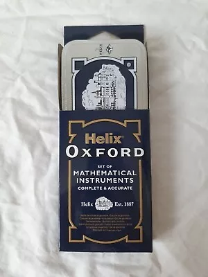 Helix Oxford Maths Set Tin Geometry Ruler Squares Protractor Compass (BNWT) • £5.90