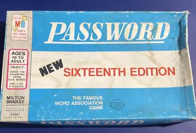 Password Sixteenth Edition 1962 Milton Bradley VINTAGE Complete • $12.72