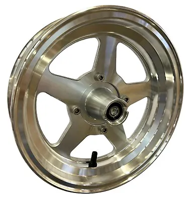 10 Inch Machined Aluminum Mini Bike Front Wheel With Hub. Silver. • $118.99