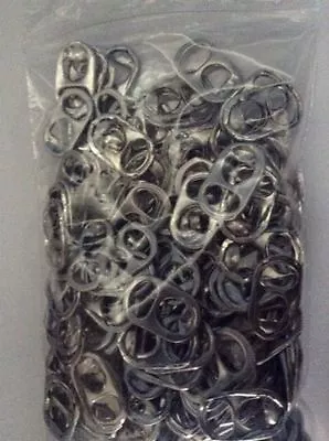 250 Can Ring Pulls - Ideal For Arts And Crafts  Hobby Can Tops Tin Lids Crochet • £3.75