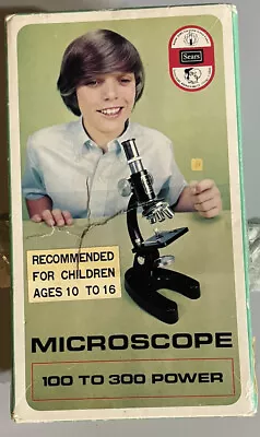 Vintage Sears Microscope In Box Made In Japan 100 To 300 Power 49-24033 • $8.54