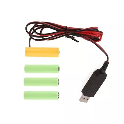 Universal 6V AA Battery Eliminators USB Power Supply Cable With Switches USB • $8.13