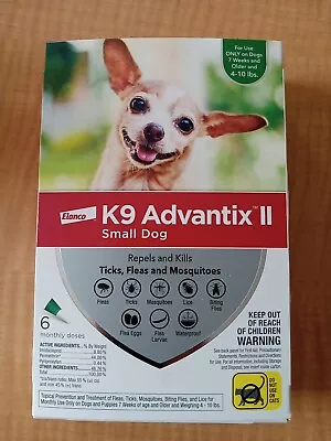  K9 Advantix II Topical Flea Treatment Under 10 Lbs. 6-Pack • $45.99