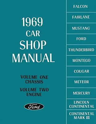 1969 Ford Car Shop Manual - 5 Volumes • $71.35