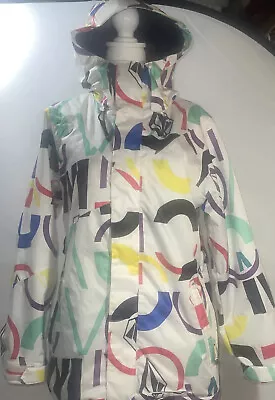 Volcom Thermonite Medium All Over Print Snowboarding Jacket Zip Tech Insulated • $40