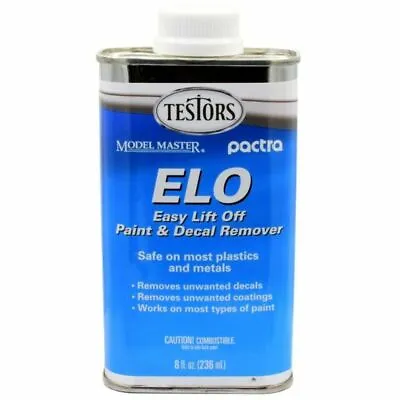 Testors Easy Lift Off (E.L.O.) Clear 8oz 237mL Model Master Paint & Deca F542143 • $23.73