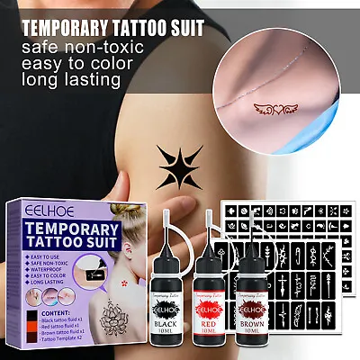 £7.99 • Buy Airbrush Kit Temporary Tattoo Ink Body Art Paint Pigment For Makeup Beauty Skin