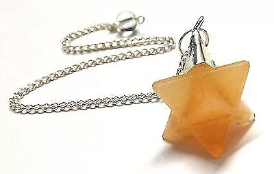 Merkaba Star Pendulum Crystal Healing Reiki Feng Shui Dowser Gemstone Gift Power • £13.91