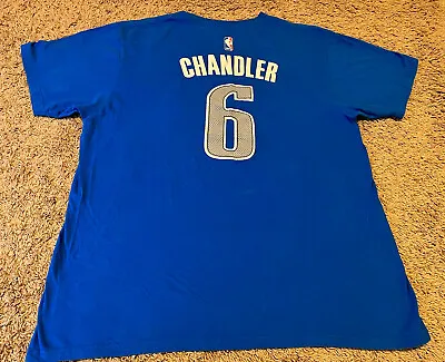 Adidas Tyson Chandler #6 Dallas Mavericks Blue NBA Men’s XL Jersey Tee T-Shirt • $14.99
