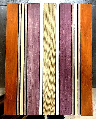 13 Piece Padauk Purpleheart Walnut Cherry Zebrawood Maple Cutting Board Kit Wood • $59.95
