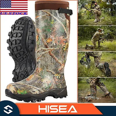 HISEA Men's Boots Neoprene Insulated Hunting Boots Rain & Snow Mud Working Boots • $65.99