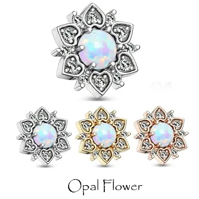 £6.99 • Buy Gem Dermal Anchor Top - Opal Flower