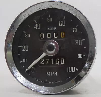 Smiths UK England 70s MGB Speedometer 100 MPH SN5230/05S Genuine Vintage 3½  OEM • $70