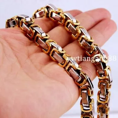 5MM Mens Boys Chain Stainless Steel Byzantine Box Link Necklace 18-36inch Gift • $8.36